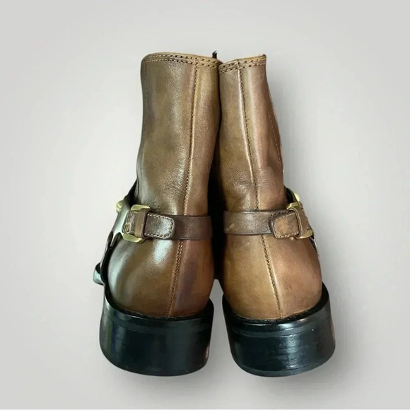 Ecco Leather Boots Round Toe Side Zip Block Heel Ankle Womens Size 37 - Picture 7 of 13